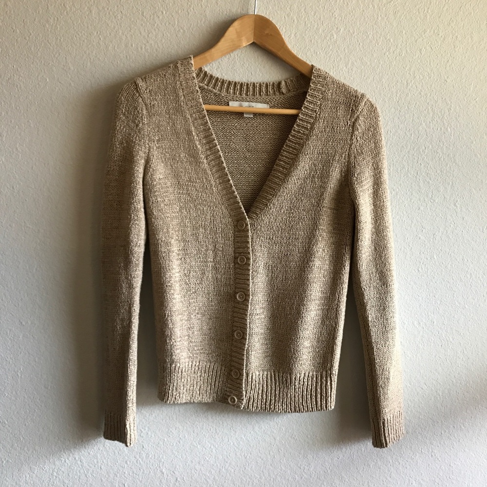 Ann Taylor Loft Tan Cardigan